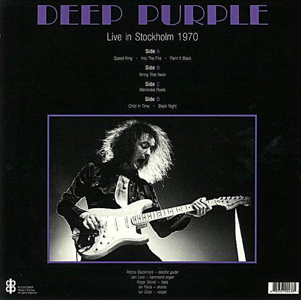 Виниловая пластинка DEEP PURPLE  LIVE IN STOCKHOLM 1970