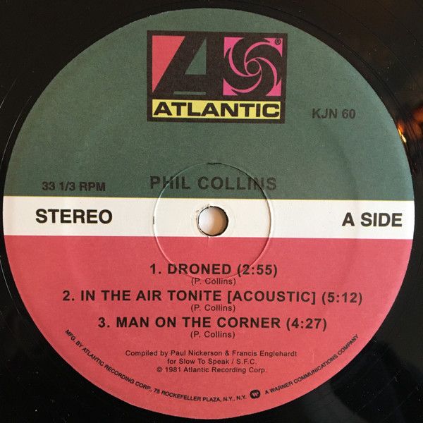 Виниловая пластинка PHIL COLLINS DRONED /IN THE AIR TONITE